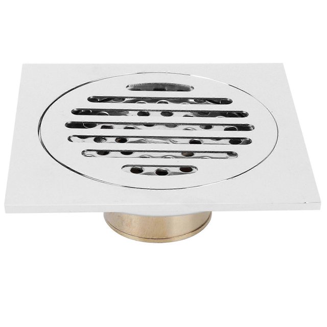 10x10cm Floor Drain Square Shower Copper Insectproof Odorproof Floor Drain for Bathroom Home