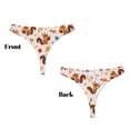 thumbnail image 3 of Balery Forest Squirrel Nuts Tangas de Algodón para Mujer con Estampado – Ropa Interior Sexy, Transpirable, G-string-Large, 3 of 6