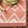 thumbnail image 3 of SAFAVIEH Courtyard Neville Geometric Trellis Indoor/Outdoor Area Rug, 8' x 11', Terracotta/Light Beige, 3 of 5