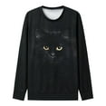 thumbnail image 4 of SJLDQY Womens Sweatshirt Black Cat Graphic Sweatshirts for Women Trendy Hoodies Long Sleeve Fashion Crewneck Tops 2025 Fall Winter Clothes, 4 of 4