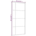 thumbnail image 2 of vidaXL Sliding Door Frosted ESG Glass and Aluminum 35.4"x80.7" Black, 2 of 5