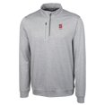 thumbnail image 2 of Men's Cutter & Buck  Gray NC State Wolfpack Alumni Logo Stealth Heathered Quarter-Zip Pullover Top, 2 of 3
