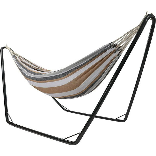 REDCAMP Double Hammock with Stand, 2 Person Heavy Duty Steel Hammock