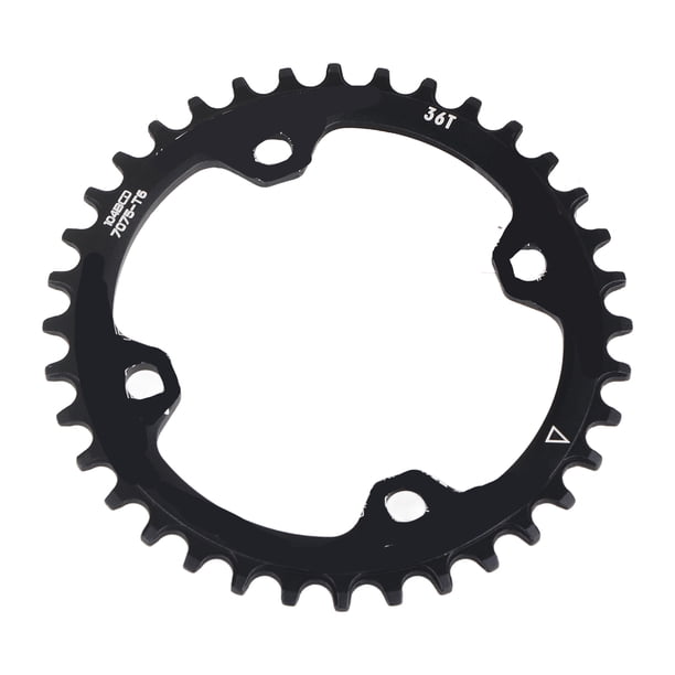 Piezas de reparación para cadena de bicicleta de montaña de acero de 32/34/36/38 dientes BCD 104 (negro, 36 dientes)