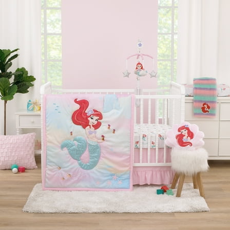 Disney Ariel Watercolor Wishes 3 Piece Crib Bedding Set