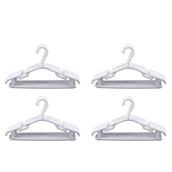 WHITE - Pack of 40 Pieces Hanger Non-Slip Hangers for Children'S Clothes PP Hangers for Baby or Child 27 X 15 cm