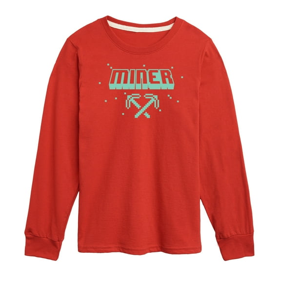 Instant Message - Gamer - Miner - Toddler & Youth Long Sleeve Graphic T-Shirt