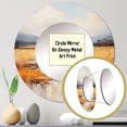thumbnail image 3 of Designart "Minimalistic Infinite Fields Of Prairies" Prairies Round Mirror Set Of 3 - Country Beige Round Bedroom Mirror Wall Decor Set, 3 of 5
