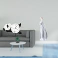 thumbnail image 2 of Reloj de pared de niña panda nórdica moderna, figura de resistente, bonita estatua para decoración del hogar, estante para sala de estar, ar, 2 of 8