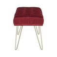 thumbnail image 6 of Weston Home Addison Upholstered Bench, Red, 6 of 8