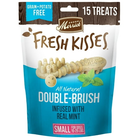 UPC: 0022808660453 | Merrick Fresh Kisses Dog Dental Chews For Small Breeds Grain Free Dog Treats Infused with Real Mint 9.5 oz. Bag