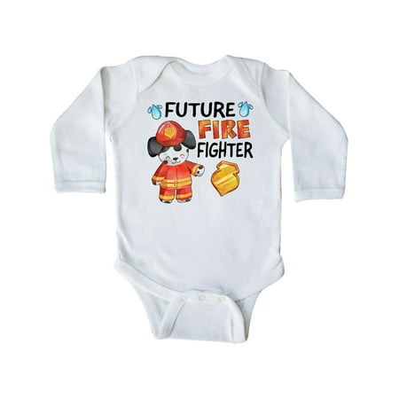 

Inktastic Future Fire Fighter with Cute Dalmatian Dog Gift Baby Boy or Baby Girl Long Sleeve Bodysuit