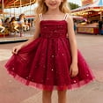 thumbnail image 2 of Fgnfyis Girls Carnival Dance Tutu Dress Party Gown Recital Outfit Shimmering Glitter Celebration Dress Red 6-7 Years, 2 of 9