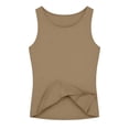 thumbnail image 6 of MYAOYINo Boundaries Womens Solid Sleeveless Tank Top Slim Fit Crew Neck Casual Wear, 6 of 7