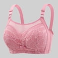 thumbnail image 2 of Fsqjgq Sports Bras for Women Large Size Thin Bralettes Comfort Underwear Floral Lace Gathered Push Up Wireless Bras Full Coverage Everyday Bra 38, 2 of 3
