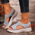 thumbnail image 6 of Wedges Sandals with Arch Support for Woman Wide Trendy Lightweight Wide Toe Box Minimalist Womens House Slippers with Back Summer Wedges Slides -Flatform, Bohemia, Beach, Wedding, 6 of 9