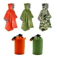 thumbnail image 6 of High Quality Outdoor Cold Insulation Aluminum Film Disposable Poncho Rainwear Blankets Emergency Raincoat Survival Tool SILVER, 6 of 8