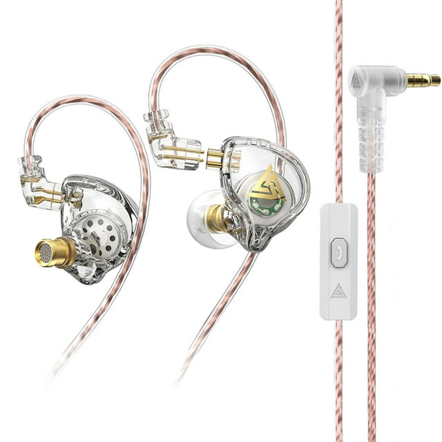 QualitChoice AK6 PLUS Écouteurs Filaires Oreillette à Réduction de Bruit Casque avec Embouts Blancs avec Micro 1 Ensemble