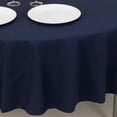 thumbnail image 3 of BalsaCircle Navy Blue 90" Cotton Blend Round Tablecloth Fabric Dining Table Cover Party Wedding Reception Birthday Catering Event Decorations, 3 of 8