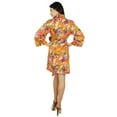 thumbnail image 3 of Bimba Women Printed Short Cotton Robe Bride Bridesmaid Getting Ready Coverup, 3 of 6