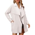 thumbnail image 4 of Vedolay Women's Suit Jackets Women Oversized Casual Jacket Casual Long Sleeve Button Down Coat,Beige L, 4 of 5