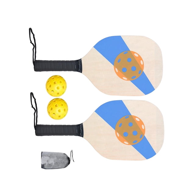 Pickleball Wood Paddle Set 2 2 Pickle Balls Raqueta para principiantes para familias Estilo A Zulema Paletas de pickleball