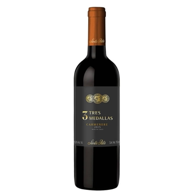 Pack de 4 Vino Tinto Santa Rita Tres Medallas Carmenere 750 ml