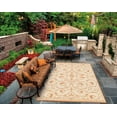 thumbnail image 2 of Couristan 7.5' Orange Scroll Design Square Polypropylene Area Throw Rug, 2 of 3
