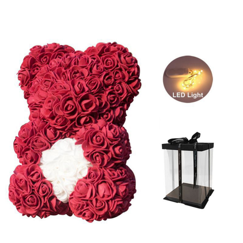 15.7Inch Immortal Red Rose Bear Teddy Luxury Birthday Wedding Valentine's Gift 