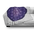 thumbnail image 3 of Geometry Soft Flannel Fleece Throw Blanket, Flower of Life Design of Traditions with Point Stars Motif, Cozy Plush for Indoor and Outdoor Use, 70" x 90", Purple, by Ambesonne, 3 of 6