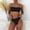 Black, variant on Women's 2 Piece Bikini Set Bathing Suits for Women Adjustable Spaghetti Straps Women's Swimsuit Black XL(XL)
