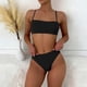 thumbnail image 4 of Conjunto de Bikini de Cintura Alta Traje de Baño Diario Conservador de las Mujeres Combinado de Dos Piezas, Nylon Spandex Beach Wear con Almohadilla de Pecho, 4 of 5