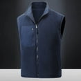 thumbnail image 5 of Mwjwdo Men's Stand Collar Fishing Vest Stretch Casual Full Zip Sleeveless Cargo Jacket with Pockets Outdoor Leisure Workwear Vest Navy XL, 5 of 7