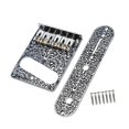thumbnail image 1 of MERIGLARE Saddle Bridge Plate Replacement Part Sturdy Carved Pattern 3 Way Switch Control Plate for Electric Guitars silver, 1 of 9