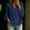 Navy, variant on NTACZA Summer Tops for Women 2026 3/4 Sleeve Blouse V-Neck Casual Tie Asymmetric Relaxed Fit Shirts Vacation Beach Black L