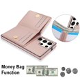 thumbnail image 2 of ELEHOLD Case for Samsung Galaxy S23 Ultra,Business PU Leather Stand Case with Card Holder & Ring Holder,Rosegold, 2 of 7