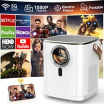 [Electric Focus] Bolumin 5G WiFi Bluetooth Projector, Native 1080P 12000 LM Full HD Video Projector, Portable Outdoor Movie Projector, 300''Display for for Home Theater