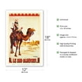 thumbnail image 2 of South Algeria (Le Sud Algérien) - Nomad on Camel - Algerian Railway - Vintage Travel Poster by Roger Irriera c.1930 - Master Art Print (Unframed) 12in x 18in, 2 of 4