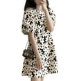 thumbnail image 6 of VONDA Women's Printed Short Sleeve Mini Dress Casual Thigh-Length A Line Dresses, 6 of 6