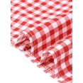 thumbnail image 6 of DARING DIVA Women's Gingham Top Work Cap Sleeve Vintage Plaid Button Down Shirts S Red, 6 of 6
