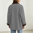 thumbnail image 3 of JOANKDMI Fall Jackets Women Corduroy Lapel Button Down Chore Barn Jacket Lightweight Casual Long Sleeve Winter Outerwear with Pockets, 3 of 9