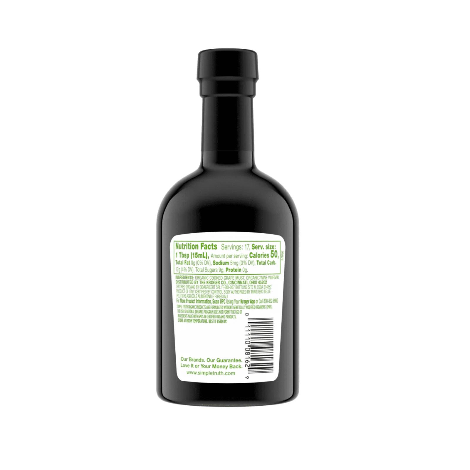 Simple Truth Organic Balsamic Vinegar of Modena, Crafted in Italy, 6% Acidity, 8.45 fl oz (250mL) , 2 Pack + Bonus