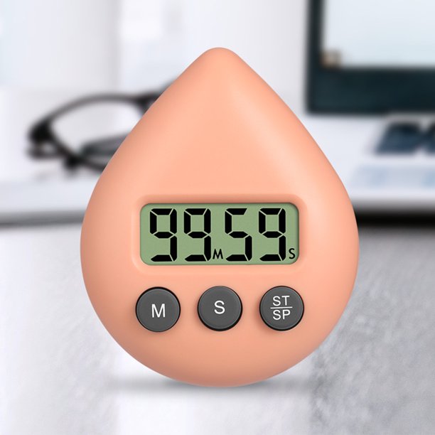 Reloj De Cuenta Regresiva Reloj despertador de estudio con temporizador digital de cuenta atrás electrónico con gota de agua (naranja) Wdftyju Libre de BPA