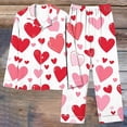 thumbnail image 4 of Jamicy Womens Loungewear Valentine's Day Silky Pajamas Floral Print Satin Pajama Set Long Sleeve Button Up Soft Sleepwear Cute Pj Sets, 4 of 7