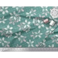 thumbnail image 2 of Soimoi Blue Poly Georgette Fabric Dot & Floral Decor Fabric Printed BTY 52 Inch Wide, 2 of 3