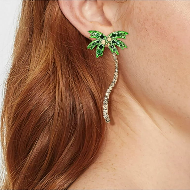 SUGARFIX by BaubleBar 'Stay Palm' Statement Earrings Green