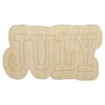 thumbnail image 1 of July Month Calendar Fun Text Wood Shape Unfinished Piece Cutout Craft DIY Projects - 6.25 Inch Size - 1/8 Inch Thick, 1 of 7