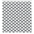 thumbnail image 3 of Ambesonne Pig Shower Curtain, Domestic Pig Silhouettes, 69"Wx70"L, Charcoal Grey and White, 3 of 3