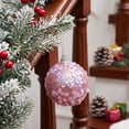 thumbnail image 4 of Shatterproof Christmas Ornaments, 12 Pack 6cm Sequin Foam Christmas Baubles Hanging Ornament Set, 4 of 5