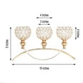 thumbnail image 5 of BalsaCircle 16" Gold Metal Arch Bridge Beaded Globe Candle Holder Wedding Party Centerpieces Decorations, 5 of 6